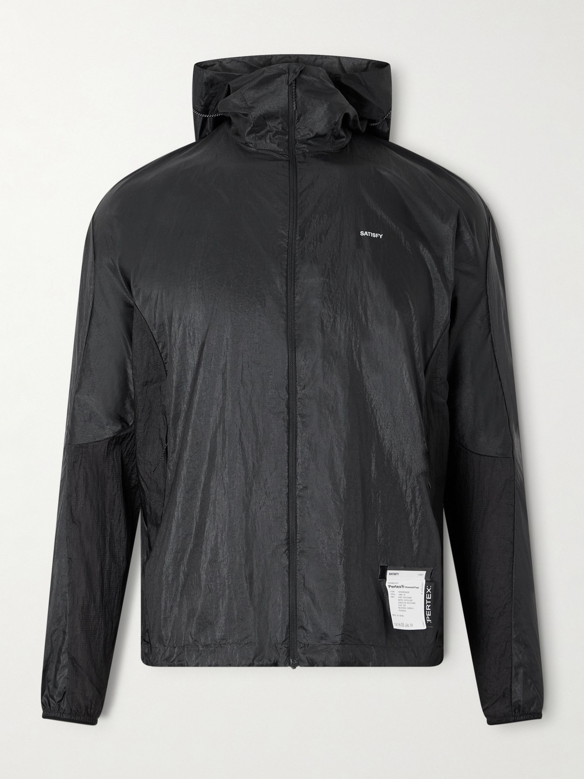 Satisfy – Logo-Appliquéd Rippy™ Ripstop-Panelled Pertex® Diamond Fuse Hooded Jacket