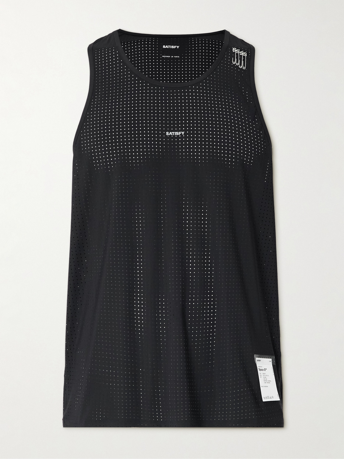 Satisfy Embellished Logo-Appliquéd Space-O™ Mesh Tank Top - Men