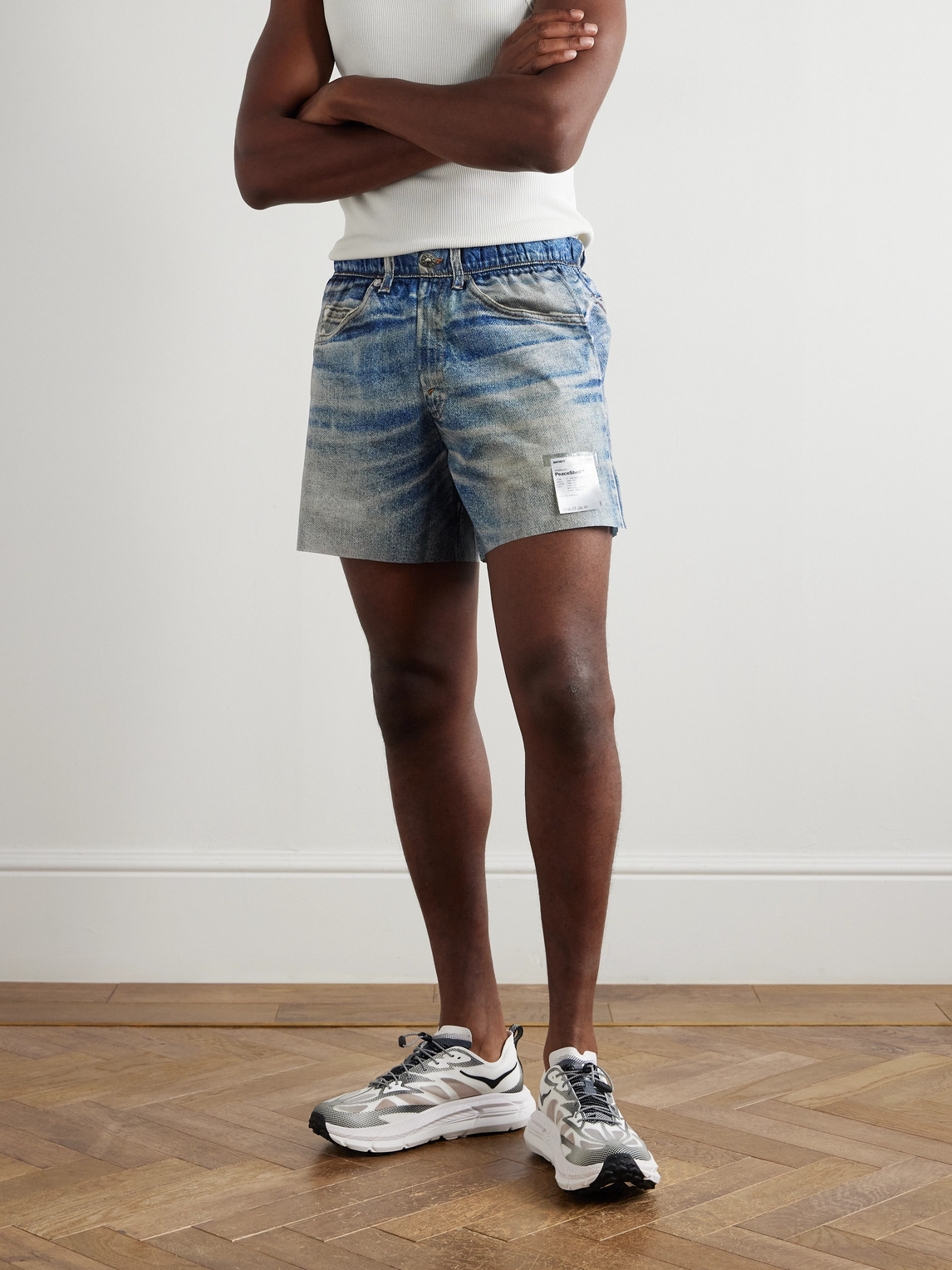  Satisfy - 5" Straight-leg Logo-appliqu&eacute;d Printed Peaceshell&trade; Shorts - Men - Blue - S 