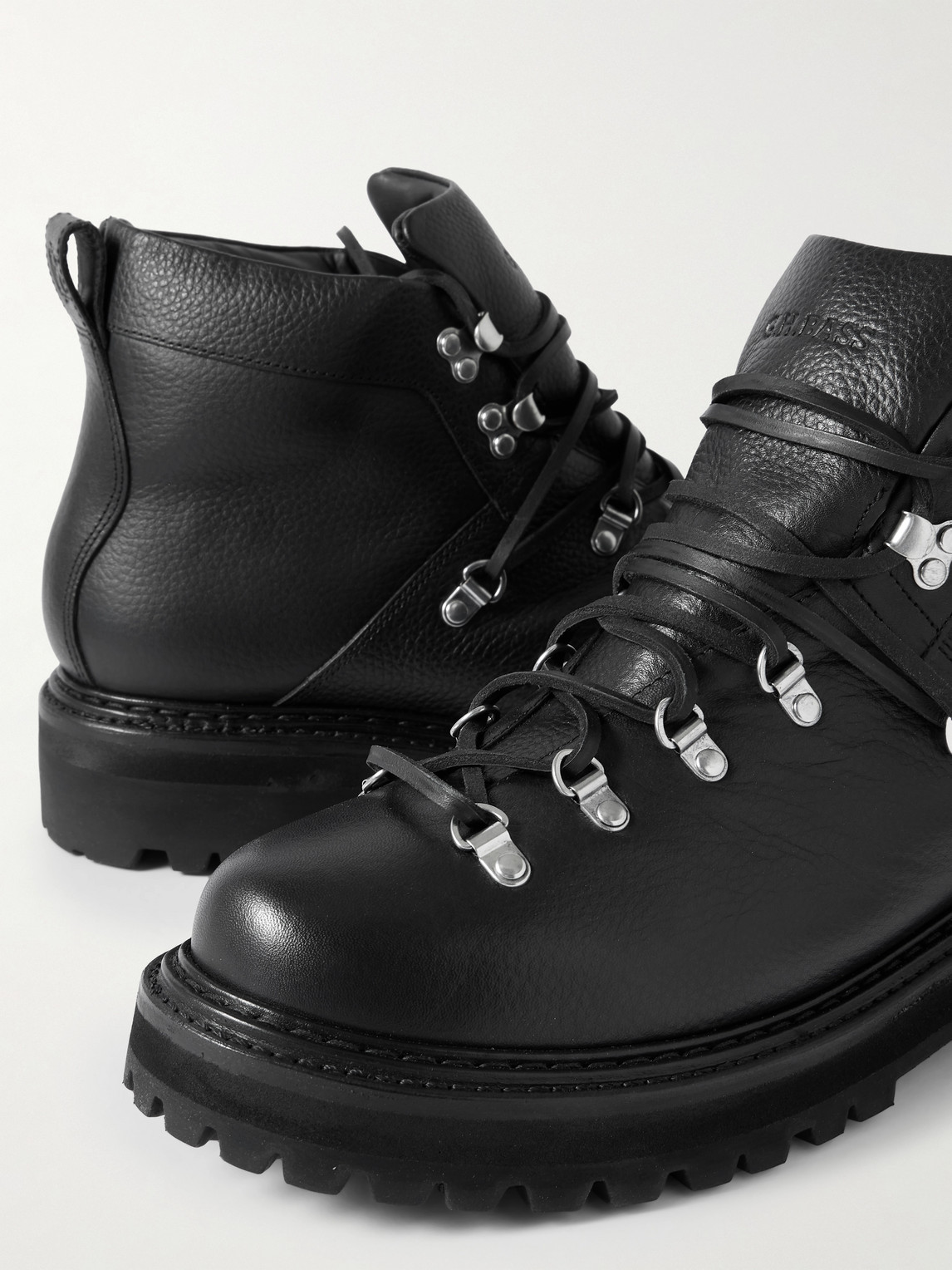 Gh Bass Mason Alpine Full-grain Leather Lace-up Boots In Animal Print
