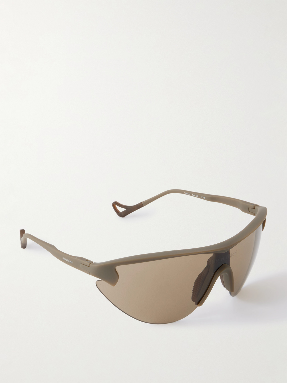 District Vision Yukinori Range Finder D-frame Acetate Wrap-around Sunglasses In Gray