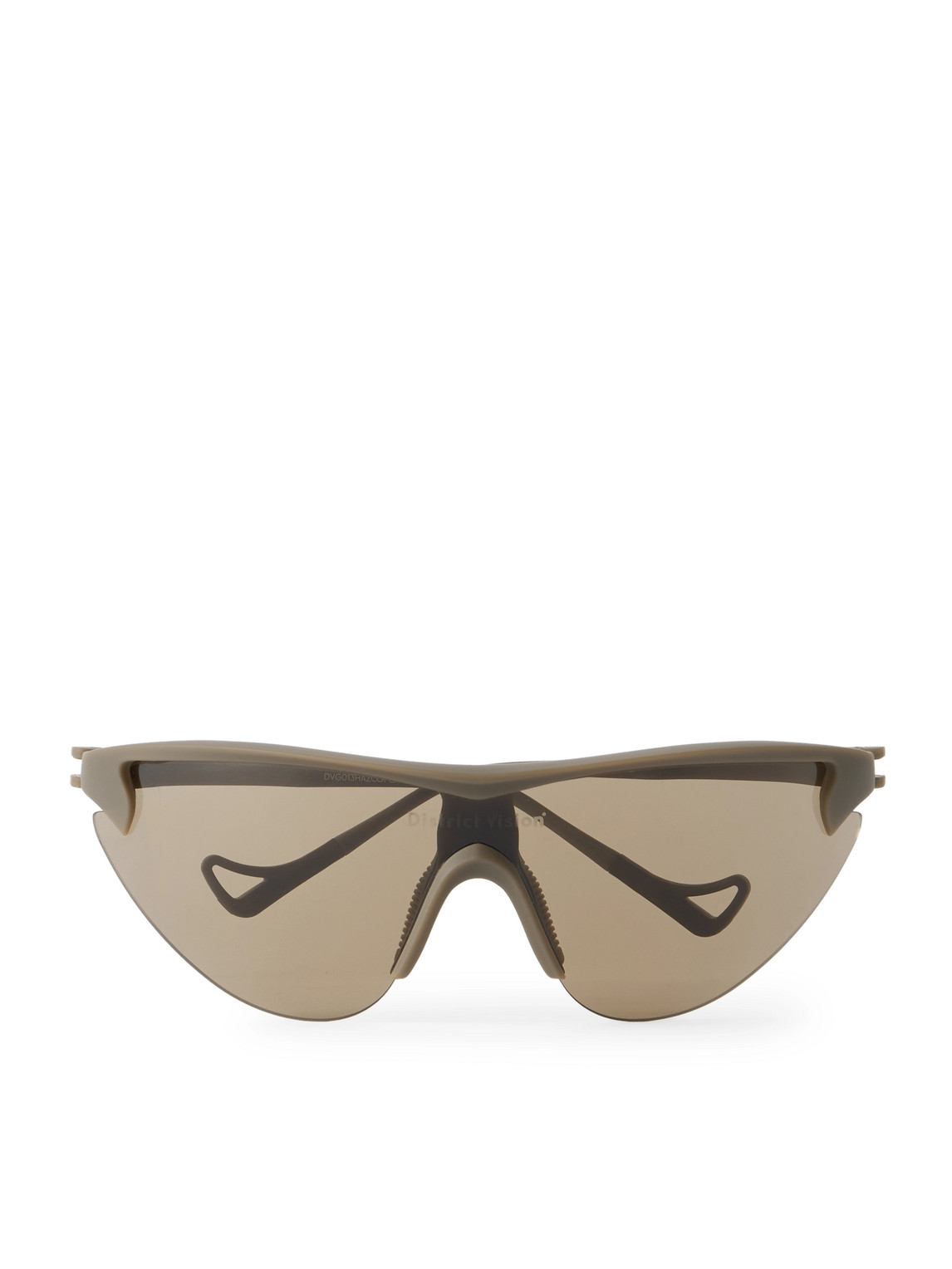 District Vision Yukinori Range Finder D-frame Acetate Wrap-around Sunglasses In Gray