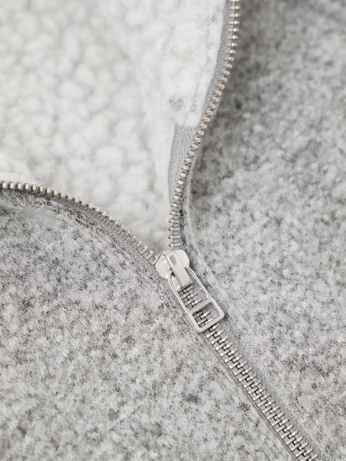 District Vision Logo-appliquéd Wool-blend Zip-up Sweater In Gray