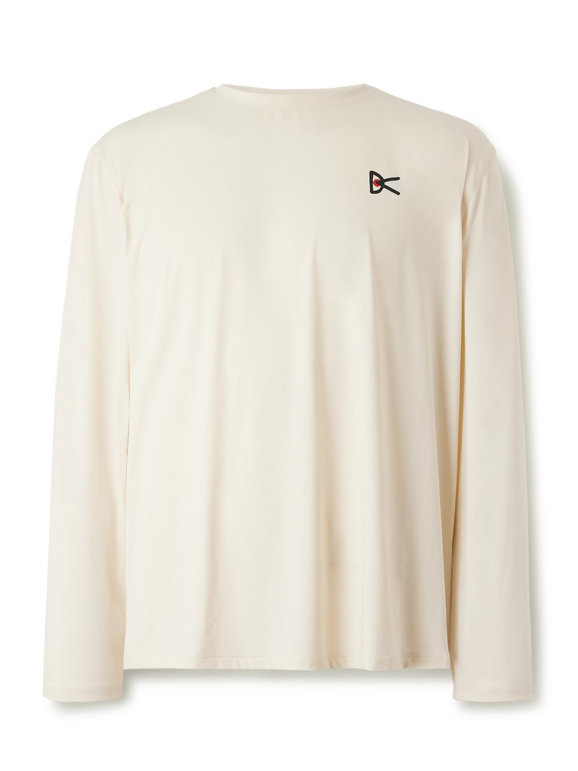 District Vision Logo-print Stretch-jersey T-shirt In Neutral