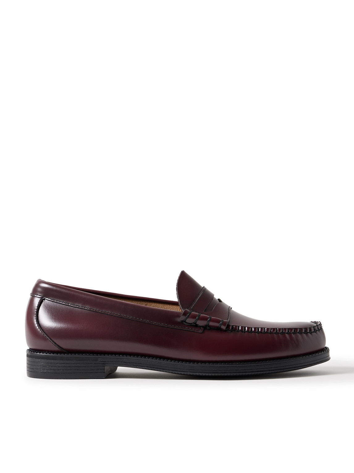 Gh Bass Easy Weejuns Larson Glossed-leather Penny Loafers In Burgundy