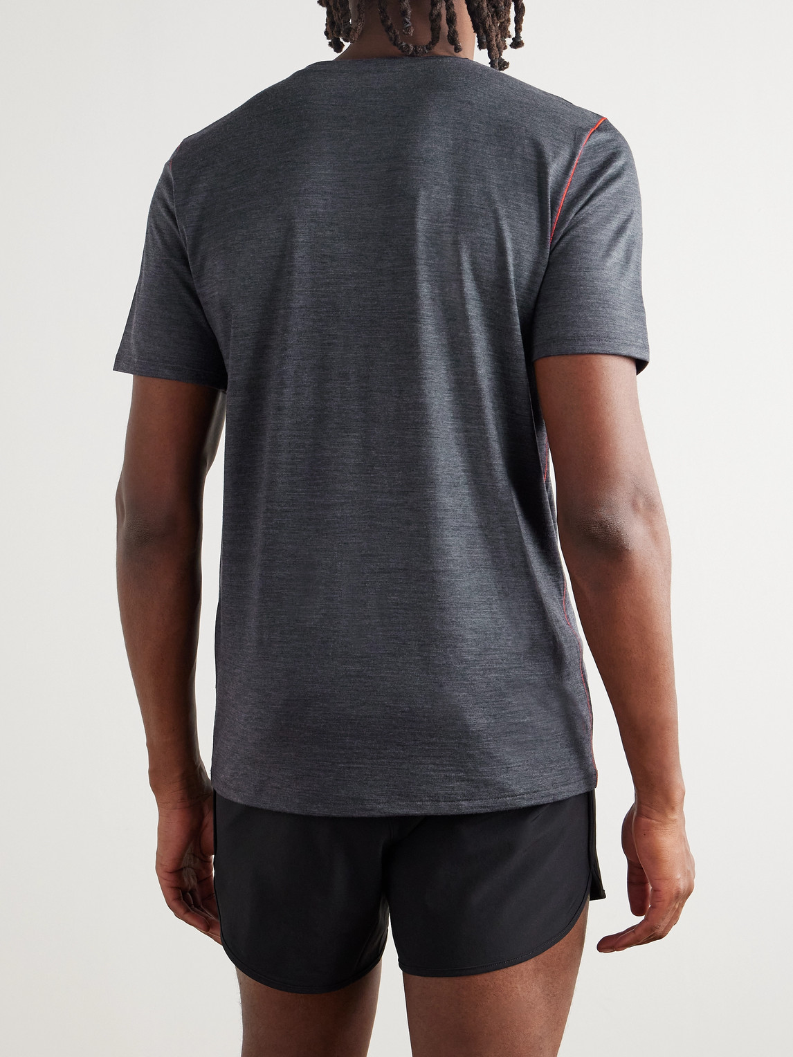 District Vision Logo-print Merino Merino Wool-jersey Base Layer In Gray