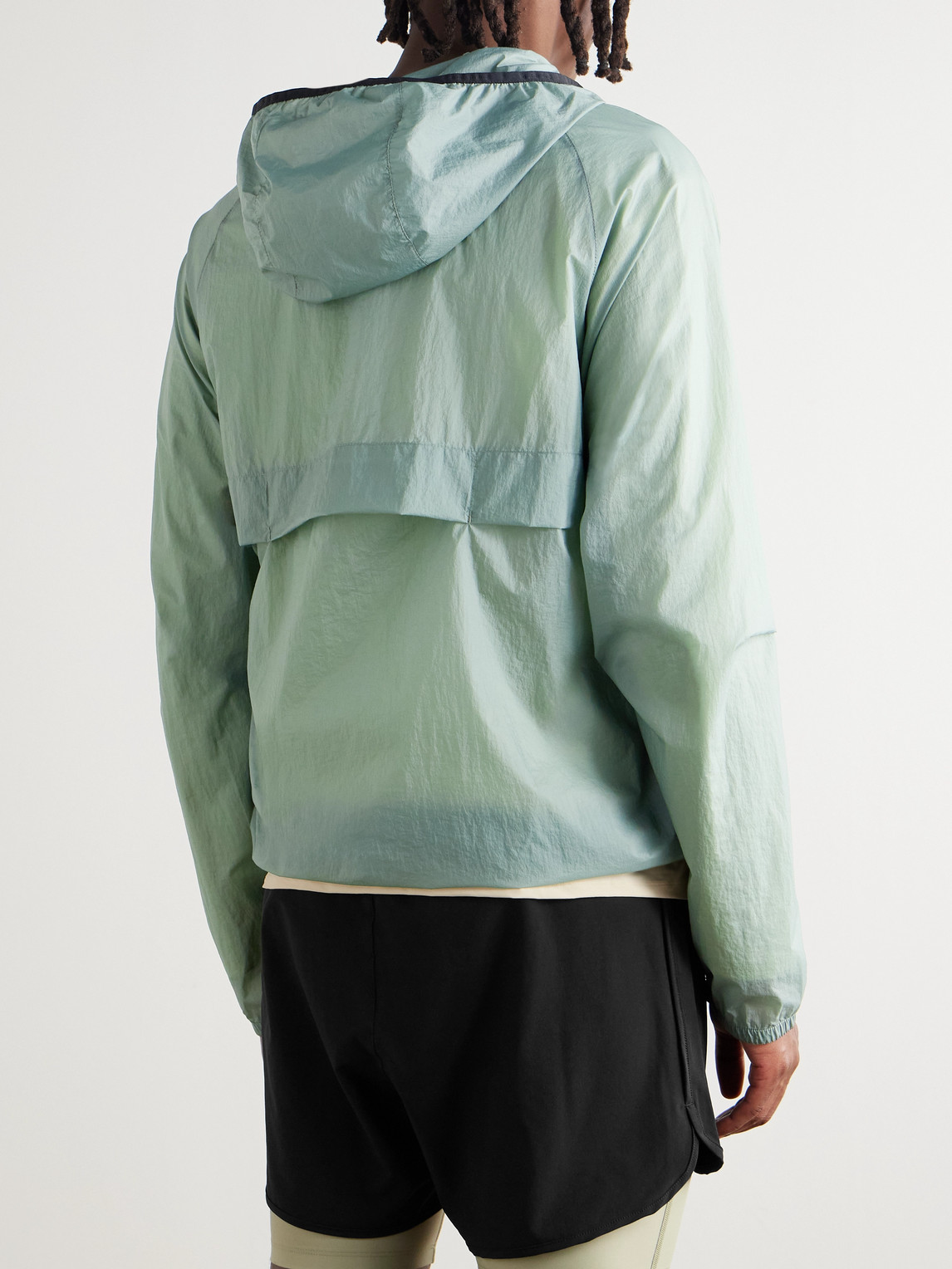District Vision Nylon Micro-ripstop Hooded Jacket In Green