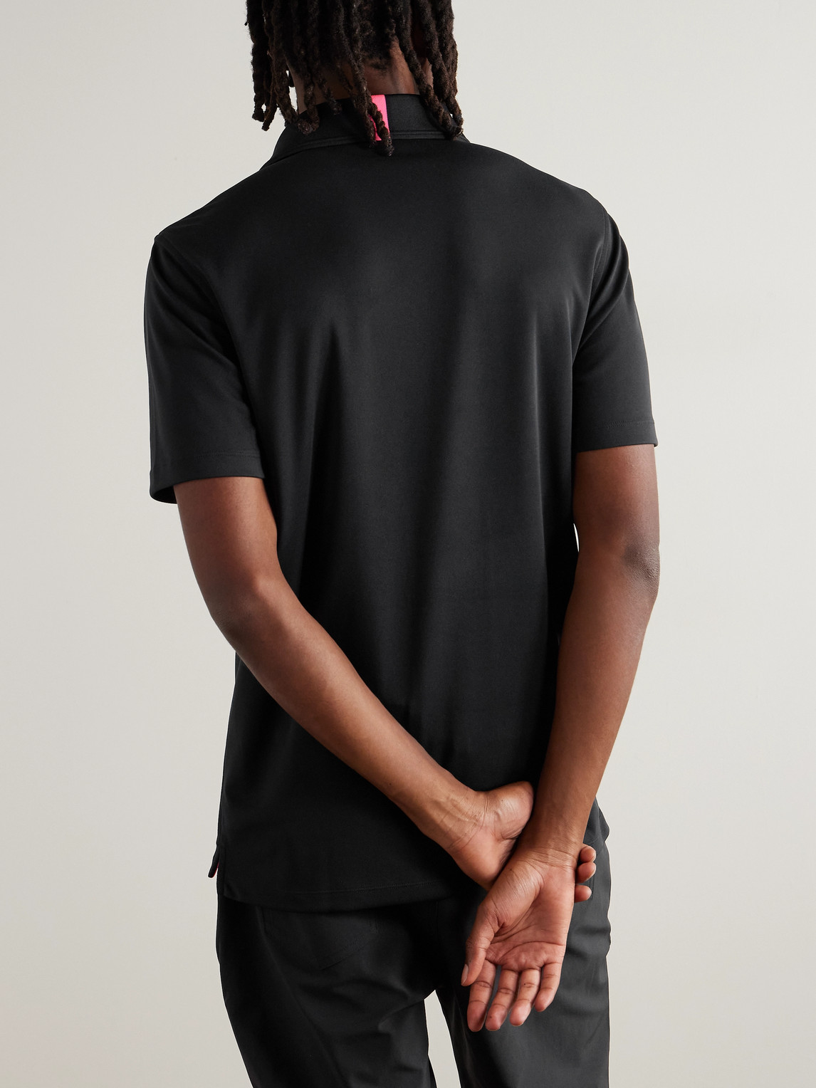 G/fore Essential Piqué Golf Polo Shirt In Black