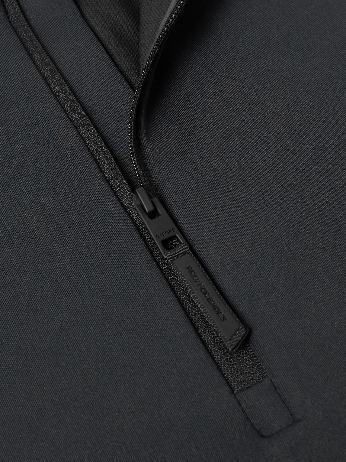 G/fore Brushed Tech-jersey Half-zip Golf Top In Black