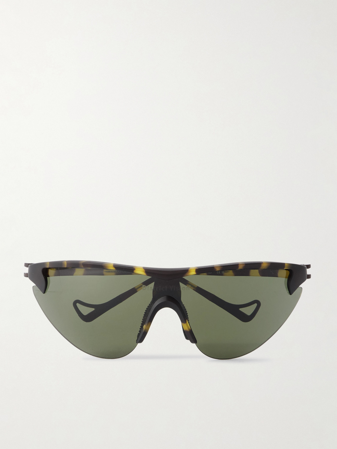 Yukinori Range Finder D-Frame Tortoiseshell Acetate Wrap-Around Sunglasses