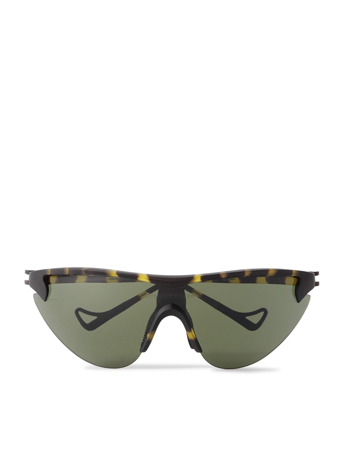District Vision Yukinori Range Finder D-frame Tortoiseshell Acetate Wrap-around Sunglasses In Green
