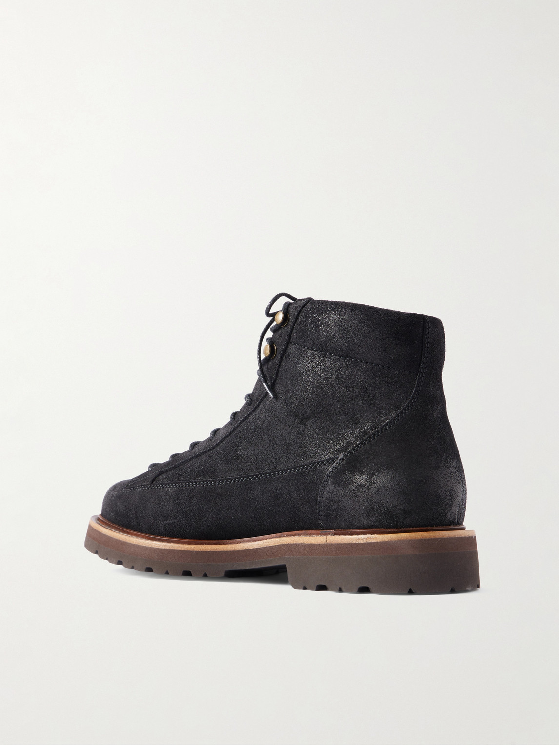 Brunello Cucinelli Waxed-suede Hiking Boots