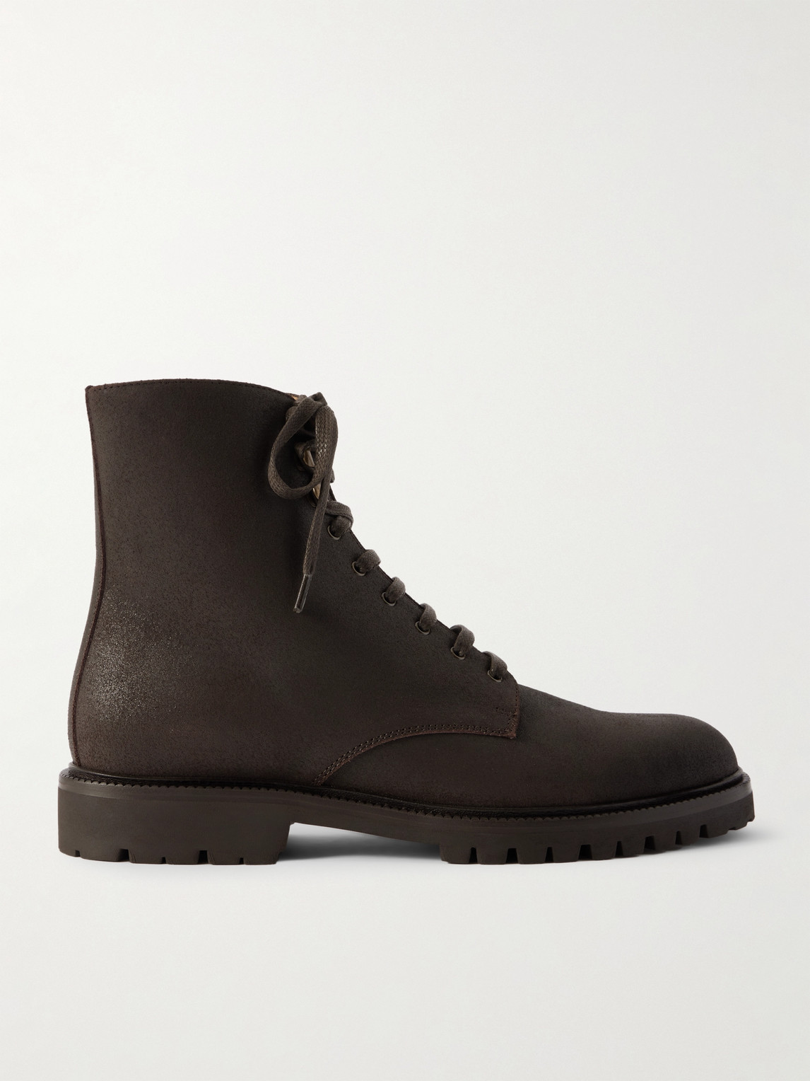 Brunello Cucinelli Pedula Waxed-Suede Boots - Men