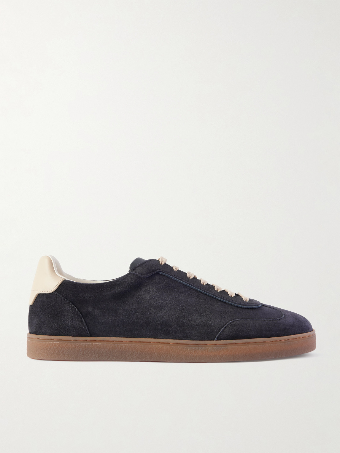 Brunello Cucinelli Leather-Trimmed Suede Sneakers - Men