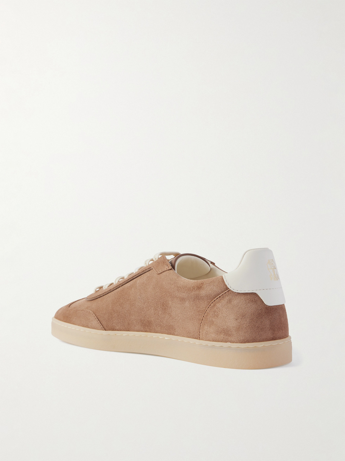 Brunello Cucinelli Leather-trimmed Suede Sneakers