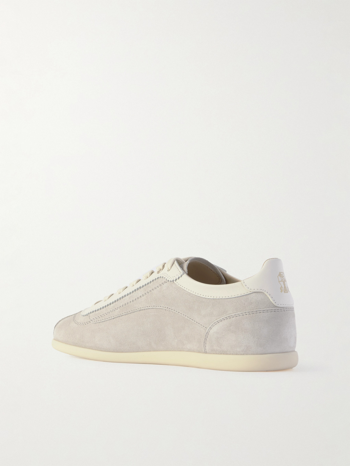 Brunello Cucinelli Suede Low-top Sneakers Rubber Sole In Gray