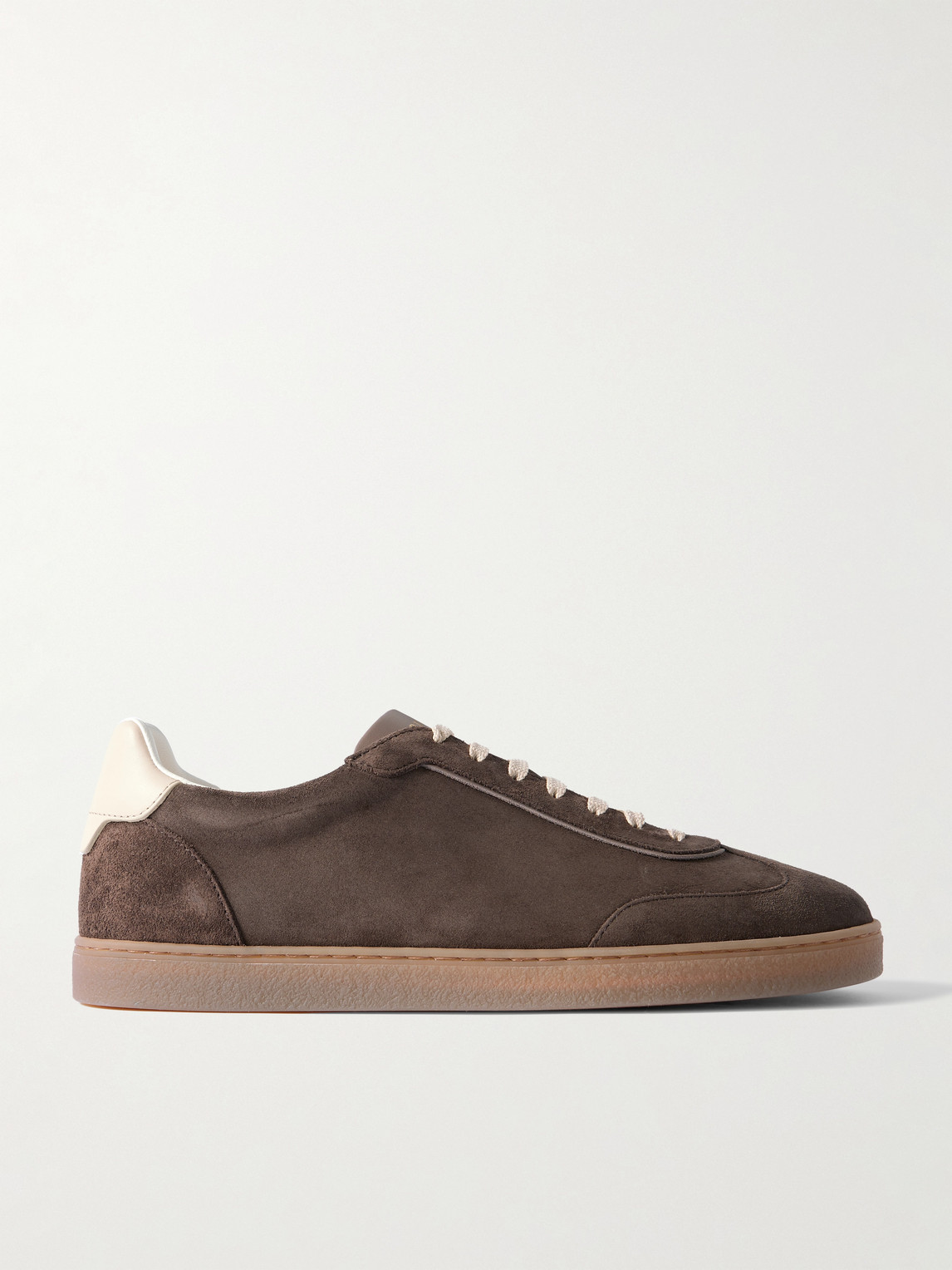 Brunello Cucinelli Leather-Trimmed Suede Sneakers - Men