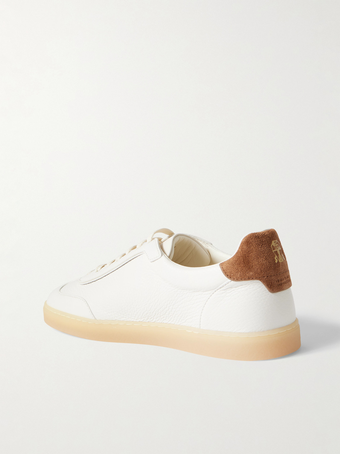 Brunello Cucinelli Lace-up Sneakers With Textured Leather Upper