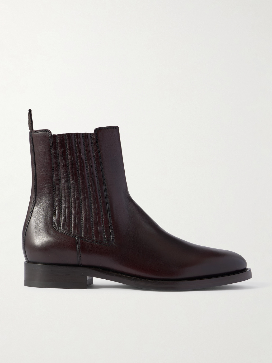 Brunello Cucinelli Elasticated Side Panel Leather Ankle Boots