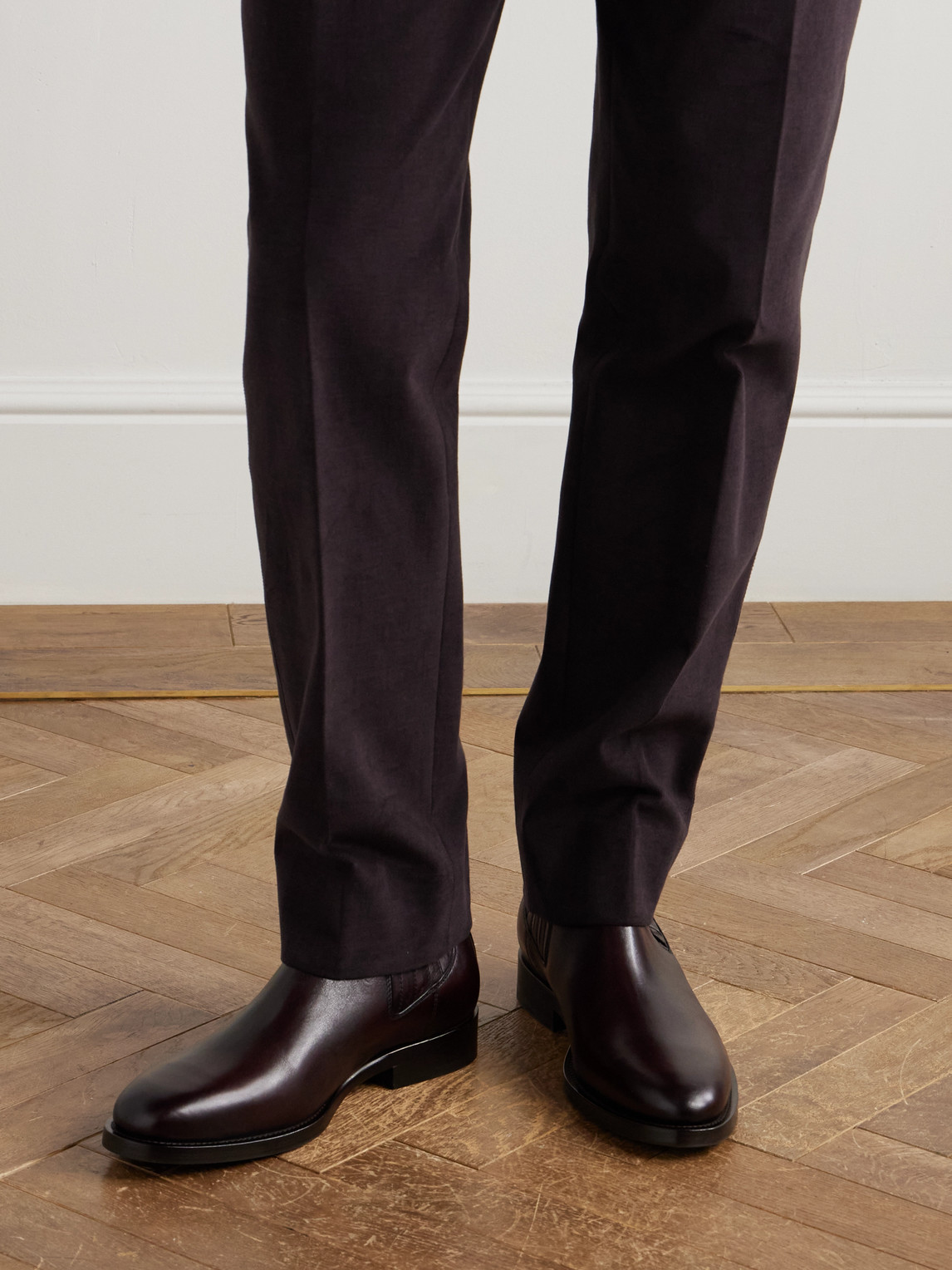 Brunello Cucinelli Leather Chelsea Boots