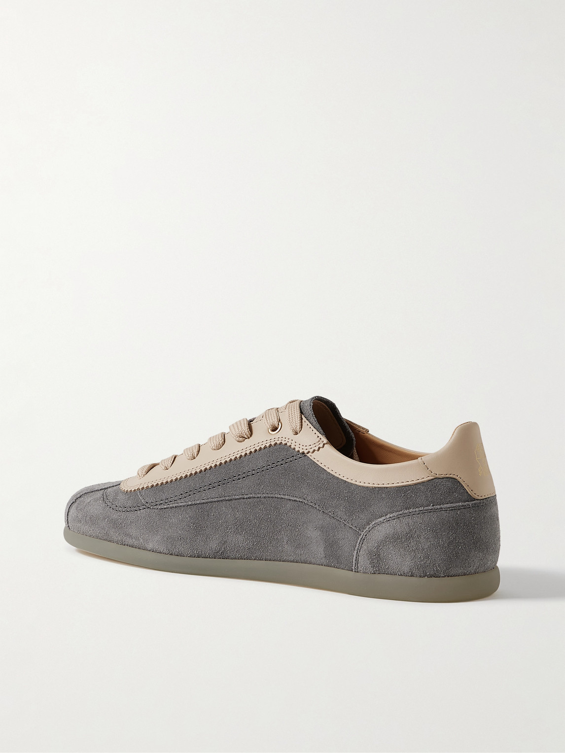 Brunello Cucinelli Leather-trimmed Suede Sneakers