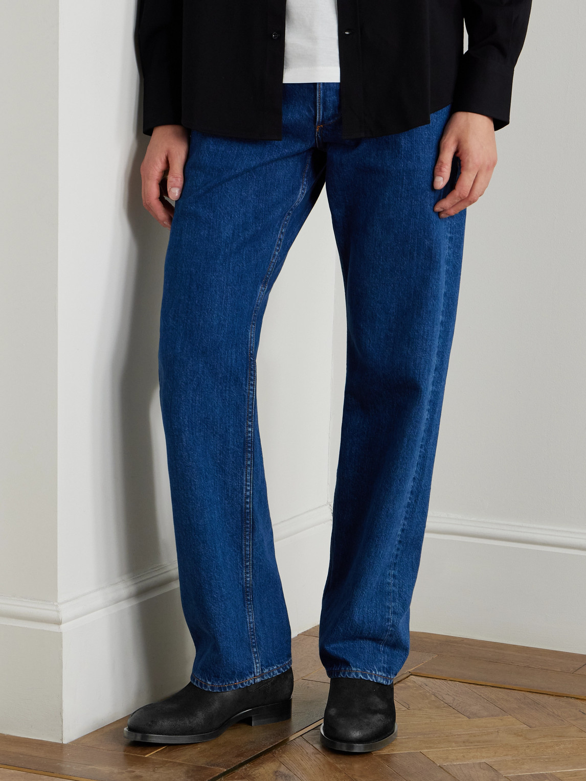 Brunello Cucinelli Waxed-suede Chelsea Boots In Black