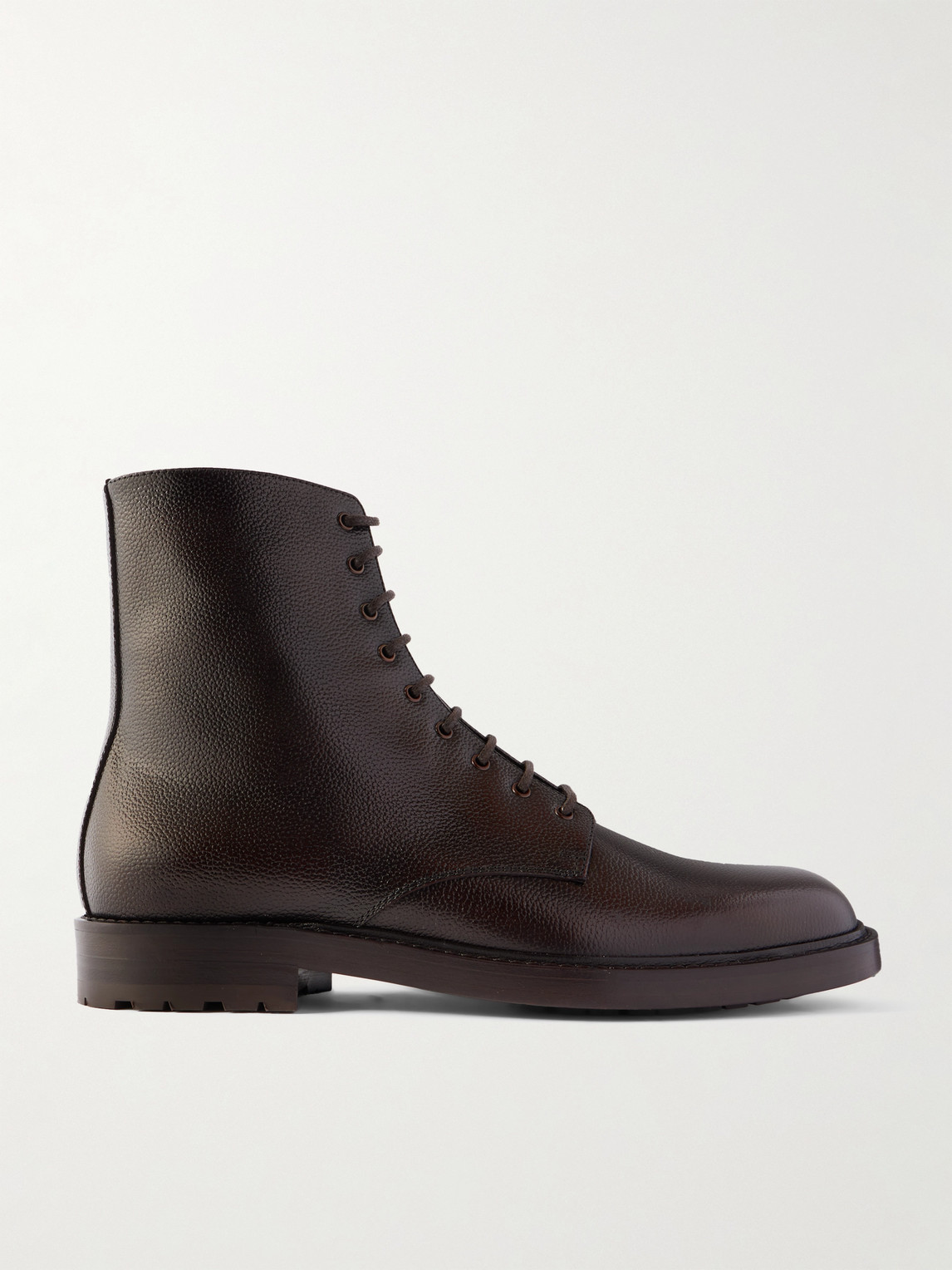 Brunello Cucinelli Pedula Full-Grain Leather Boots - Men
