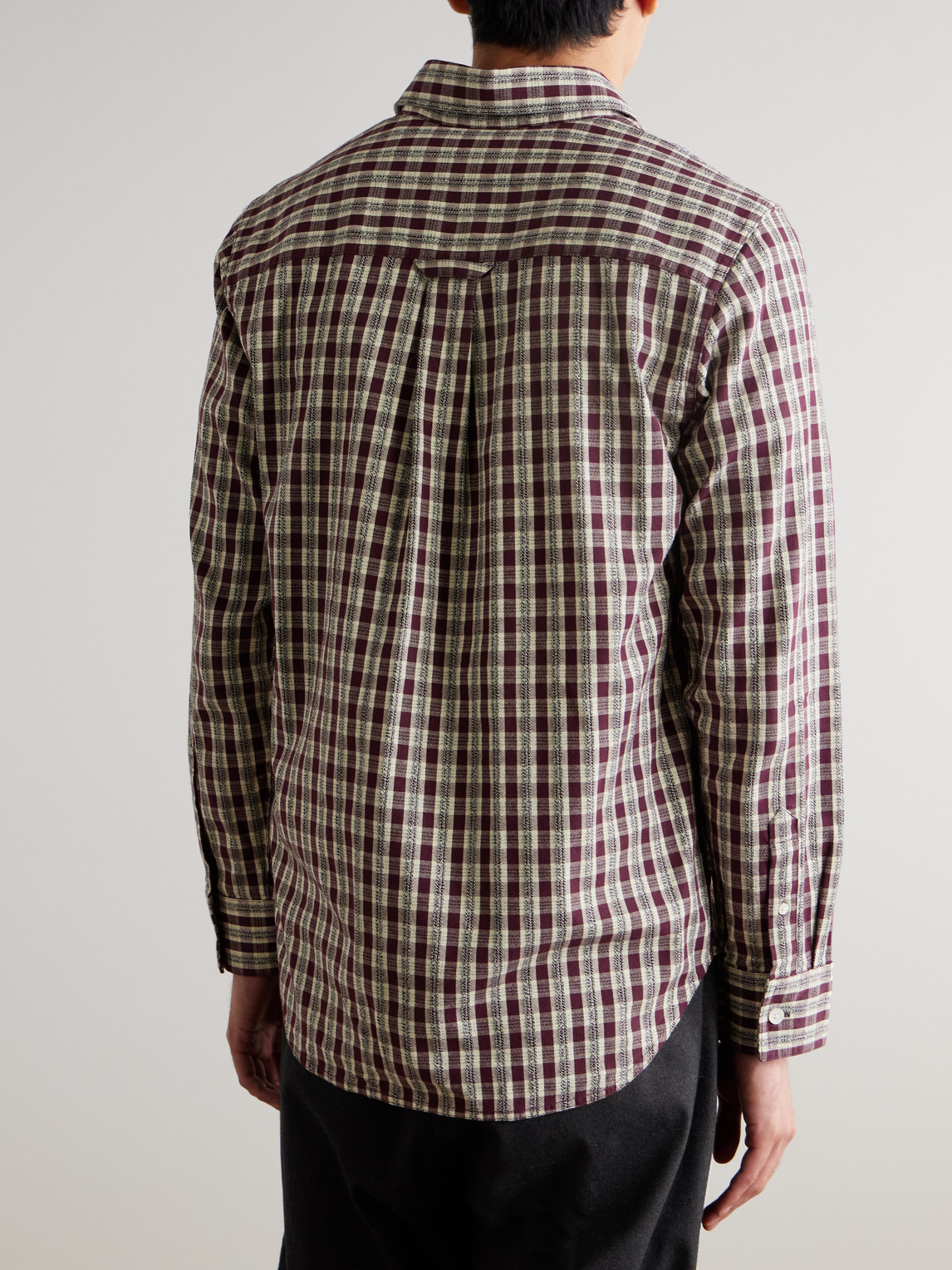 Nn07 Colby 50007 Embroidered Checked Organic Cotton Shirt In Multi