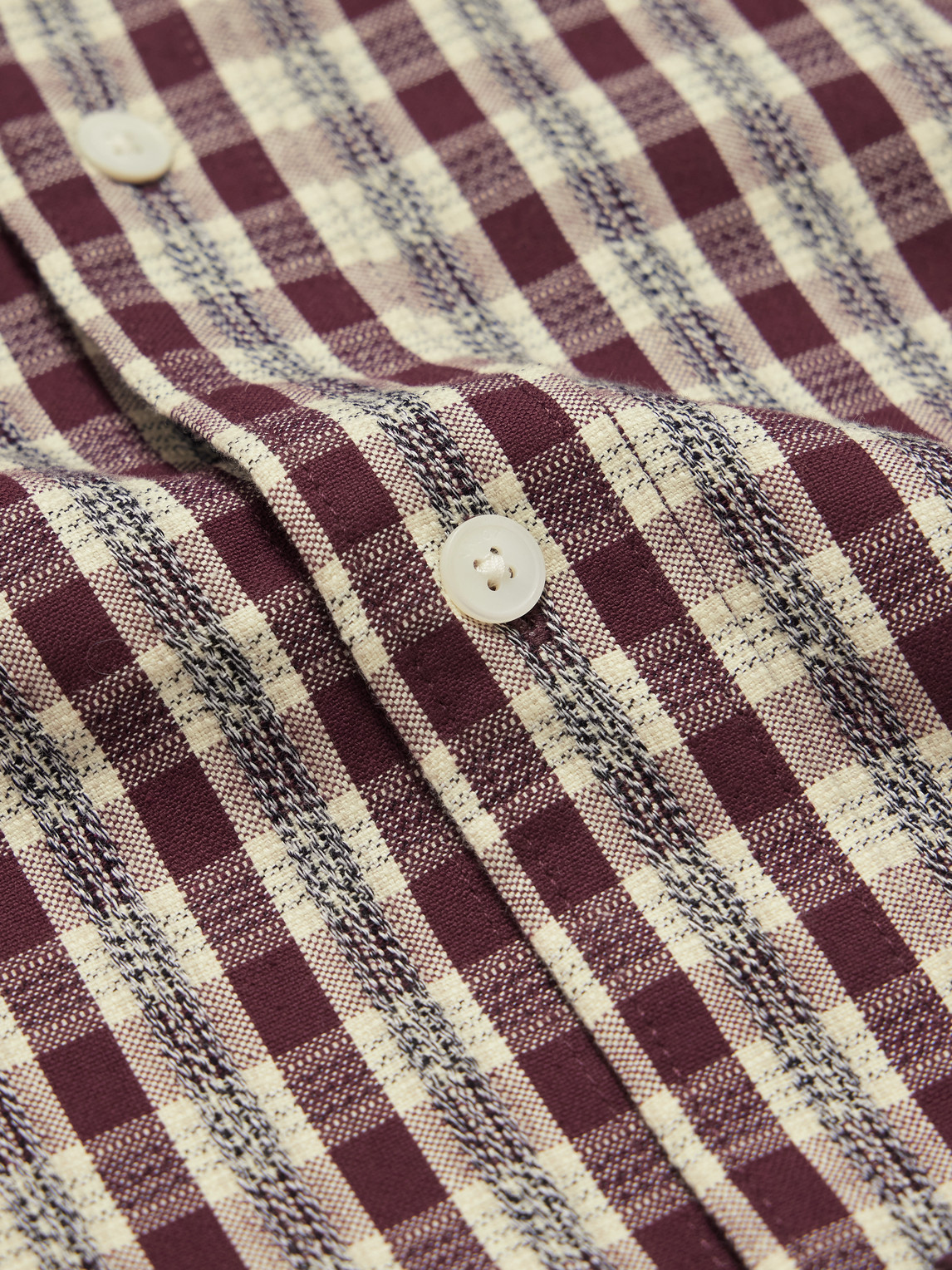 Nn07 Colby 50007 Embroidered Checked Organic Cotton Shirt In Multi