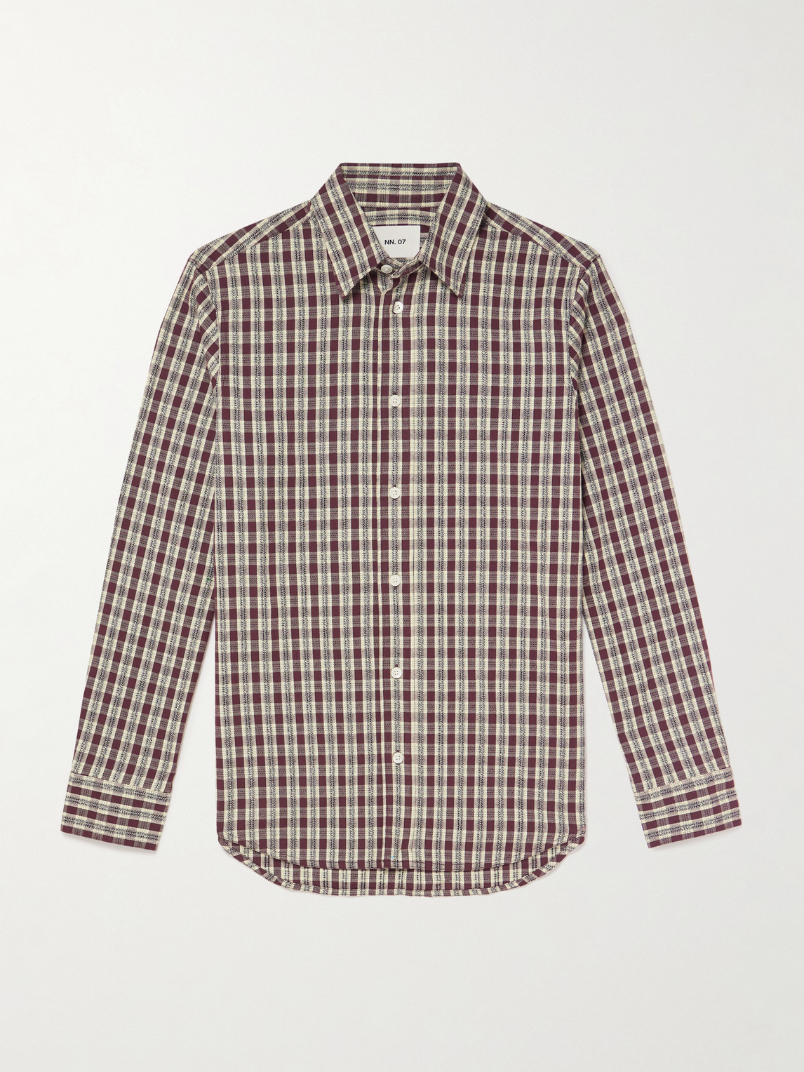 NN07 Colby 50007 Embroidered Checked Organic Cotton Shirten