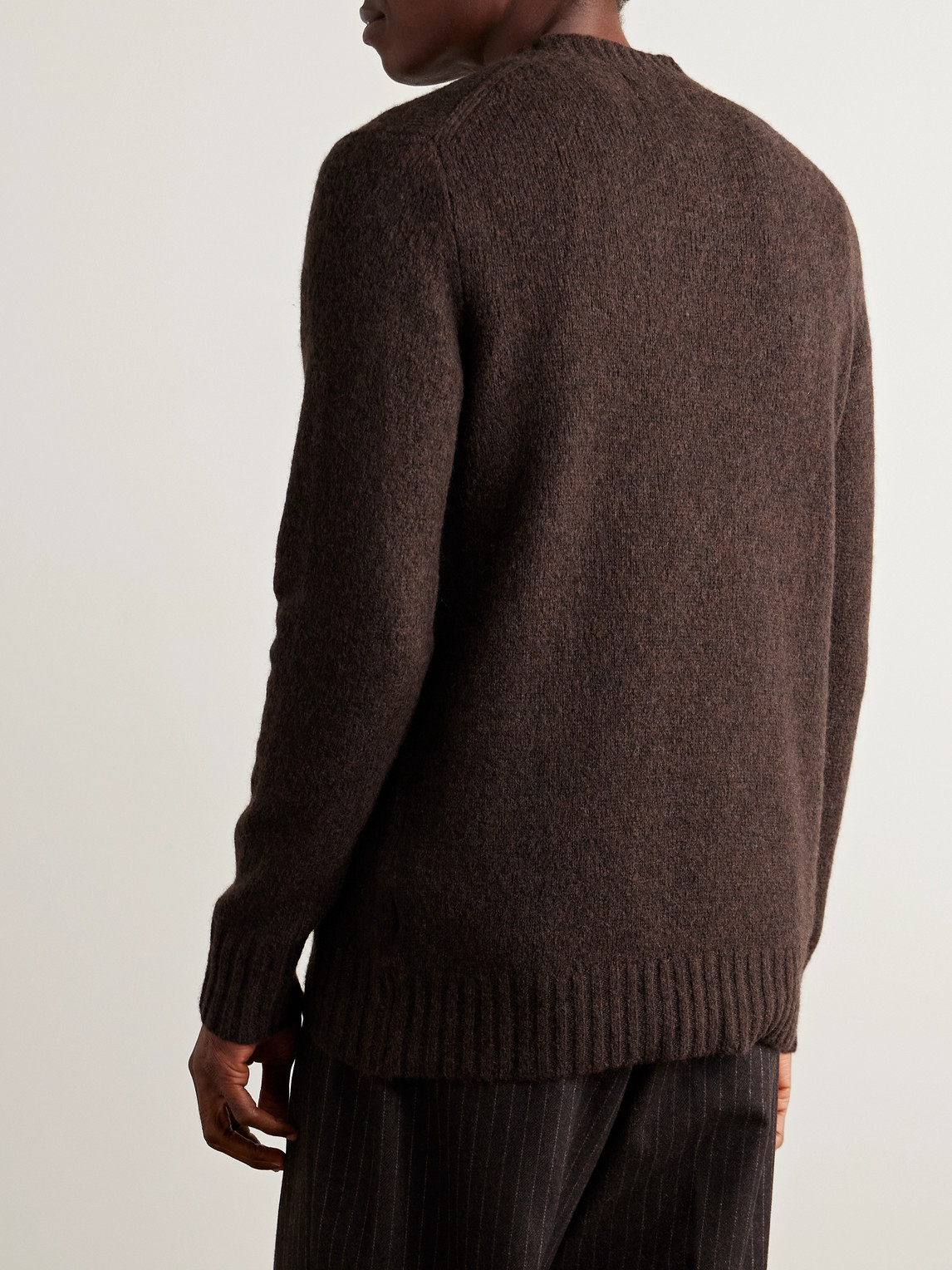 Nn07 Lee 6598 Merino Wool-blend Sweater In Brown