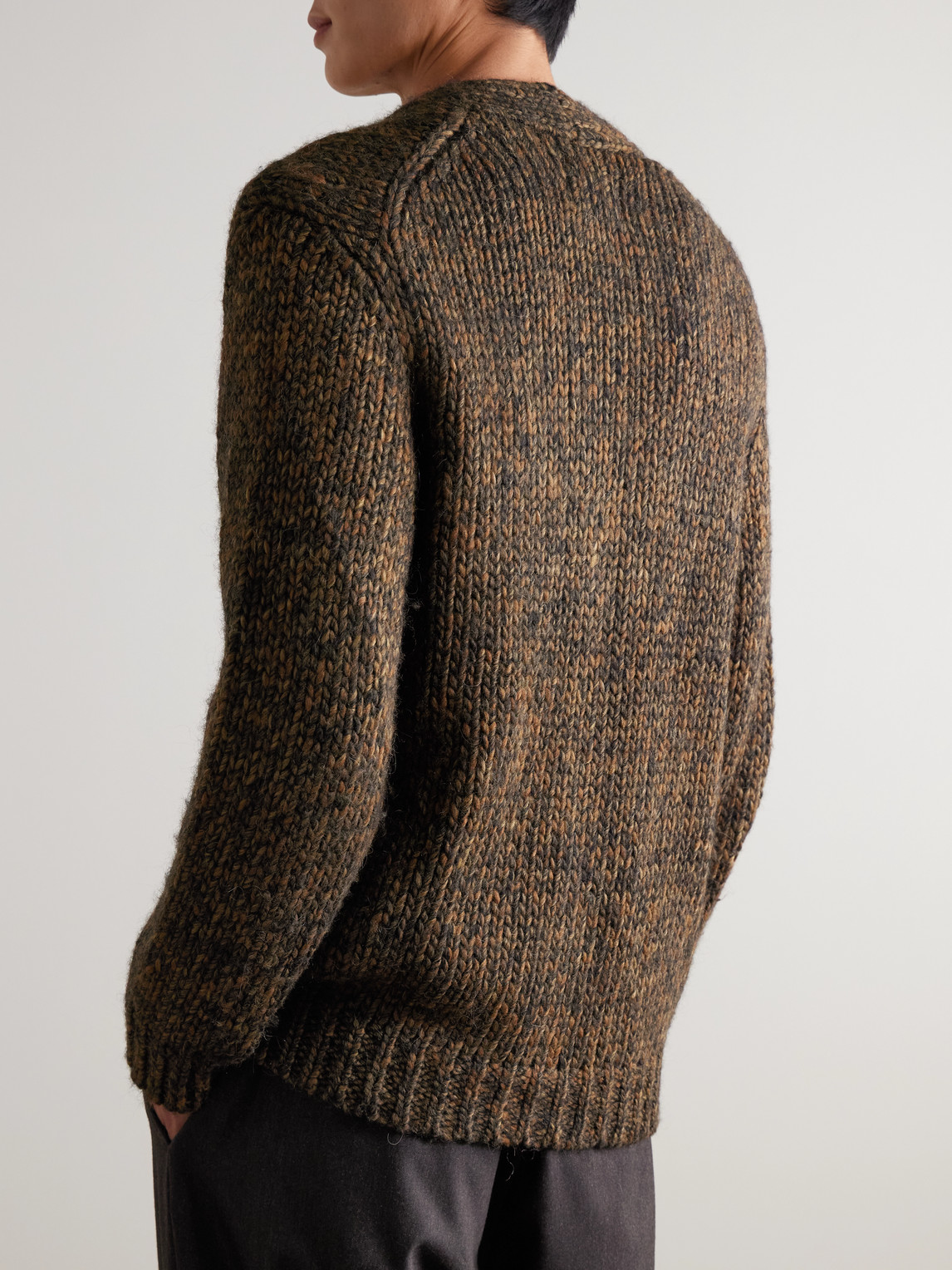 Nn07 Osky 60008 Wool-blend Cardigan In Brown