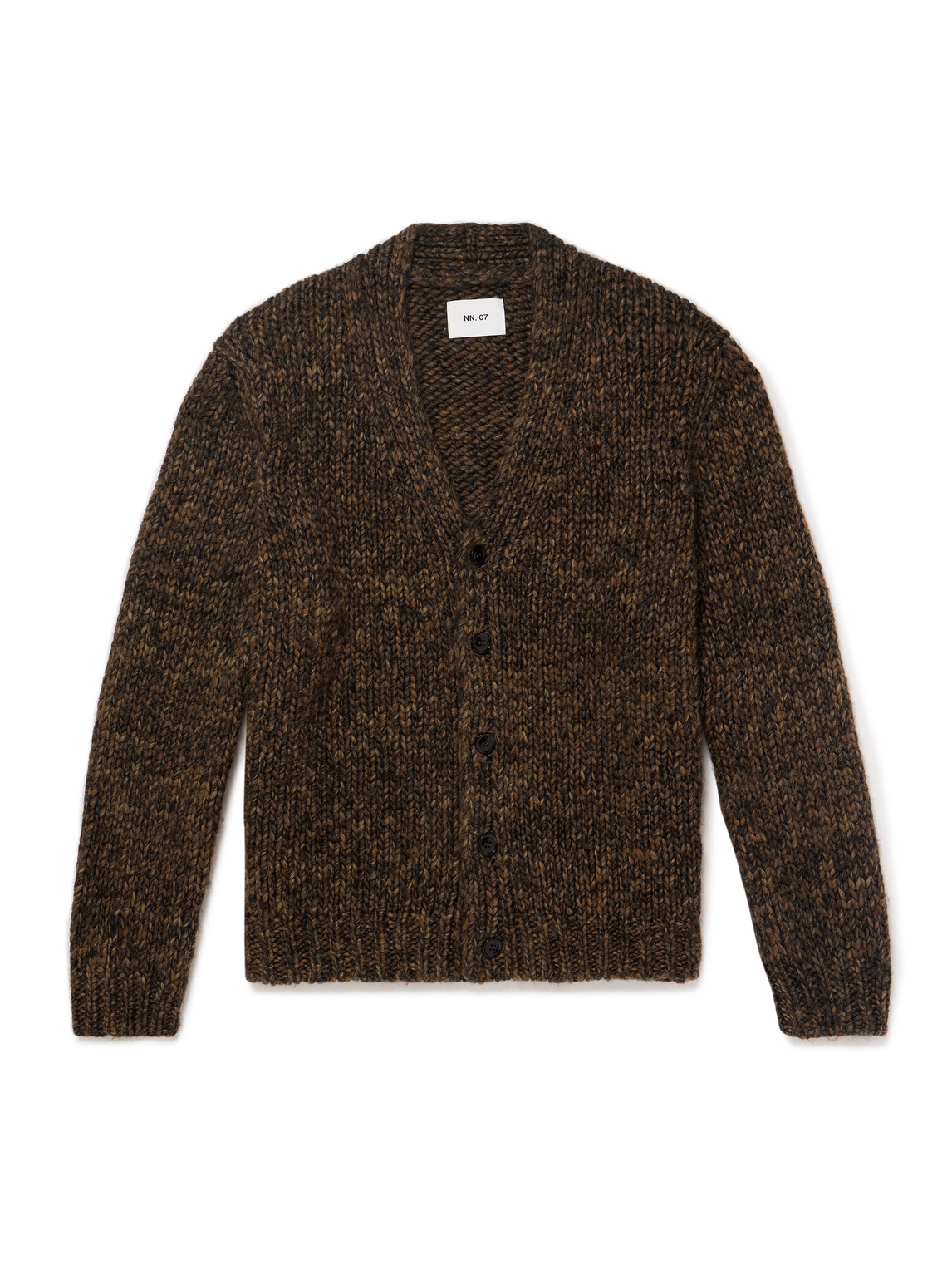 Nn07 Osky 60008 Wool-blend Cardigan In Brown