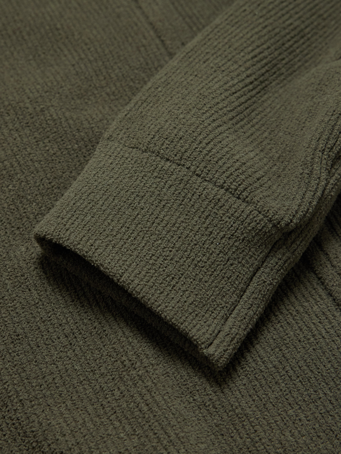 Nn07 Danny 6429 Ribbed Bouclé Zip-up Cardigan In Green