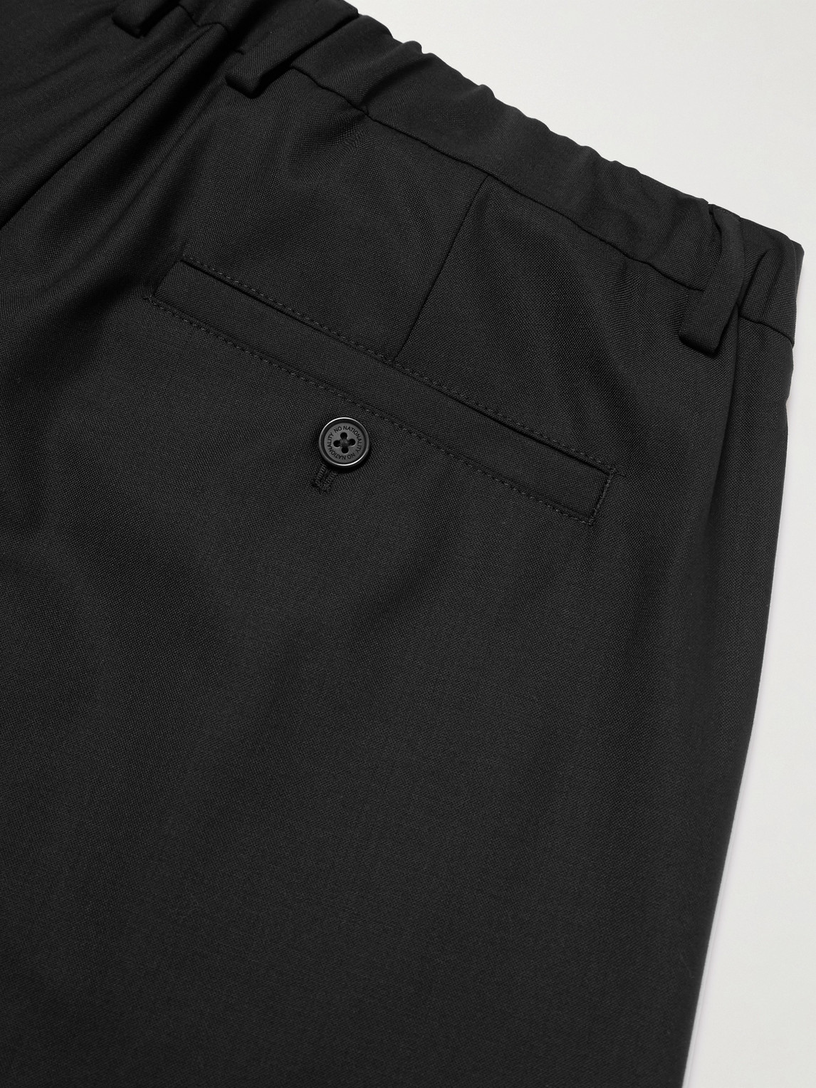 Nn07 Kay 1088 Straight-leg Pleated Recycled Woven Trousers In Black
