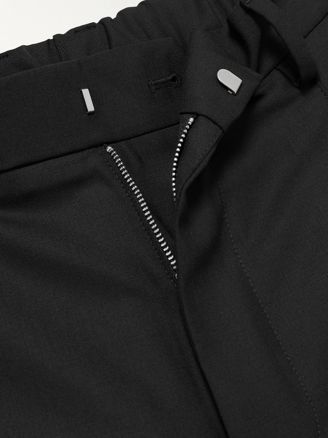 Nn07 Kay 1088 Straight-leg Pleated Recycled Woven Trousers In Black