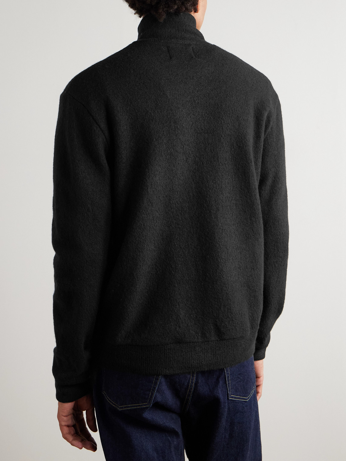 Nn07 6398 Merino Wool-felt Jacket In Black