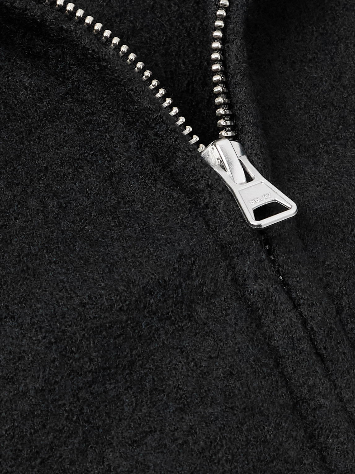 Nn07 6398 Merino Wool-felt Jacket In Black