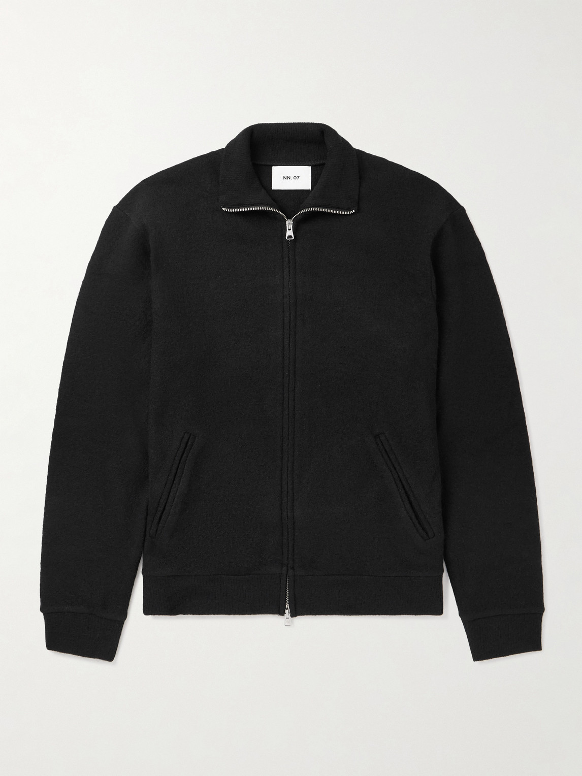 Nn07 6398 Merino Wool-felt Jacket In Black