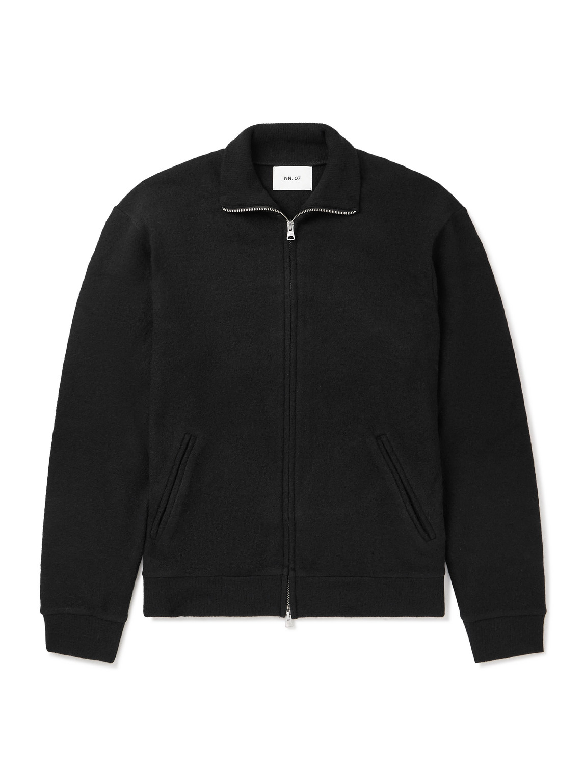 Nn07 6398 Merino Wool-felt Jacket In Black