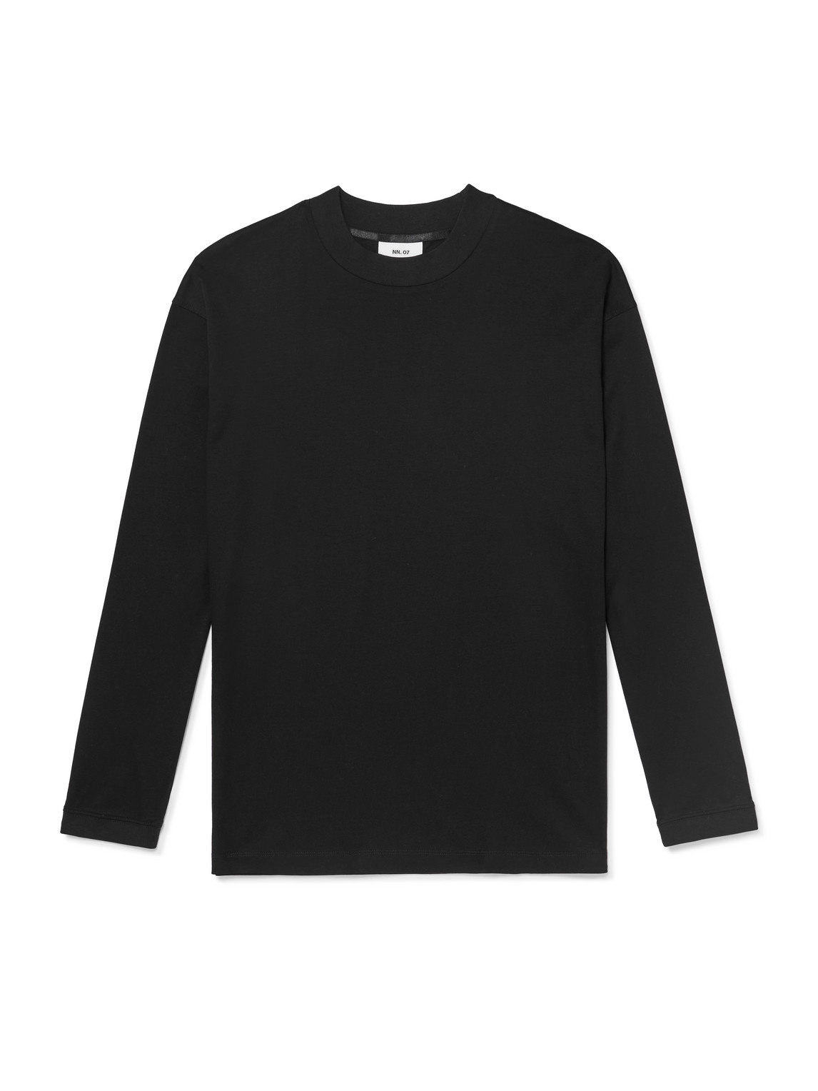 Nn07 Lionel 3525 Organic Cotton-jersey T-shirt In Black