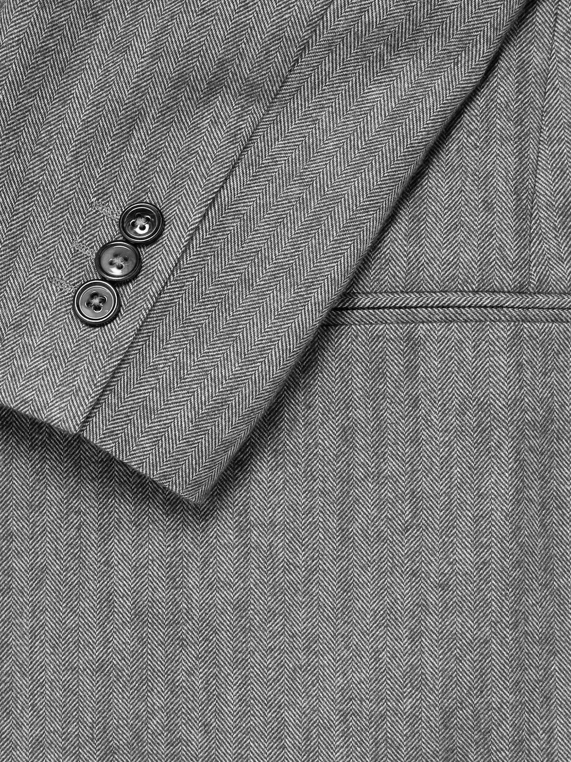 Nn07 Timo 10001 Herringbone Wool And Cotton-blend Suit Jacket In Gray
