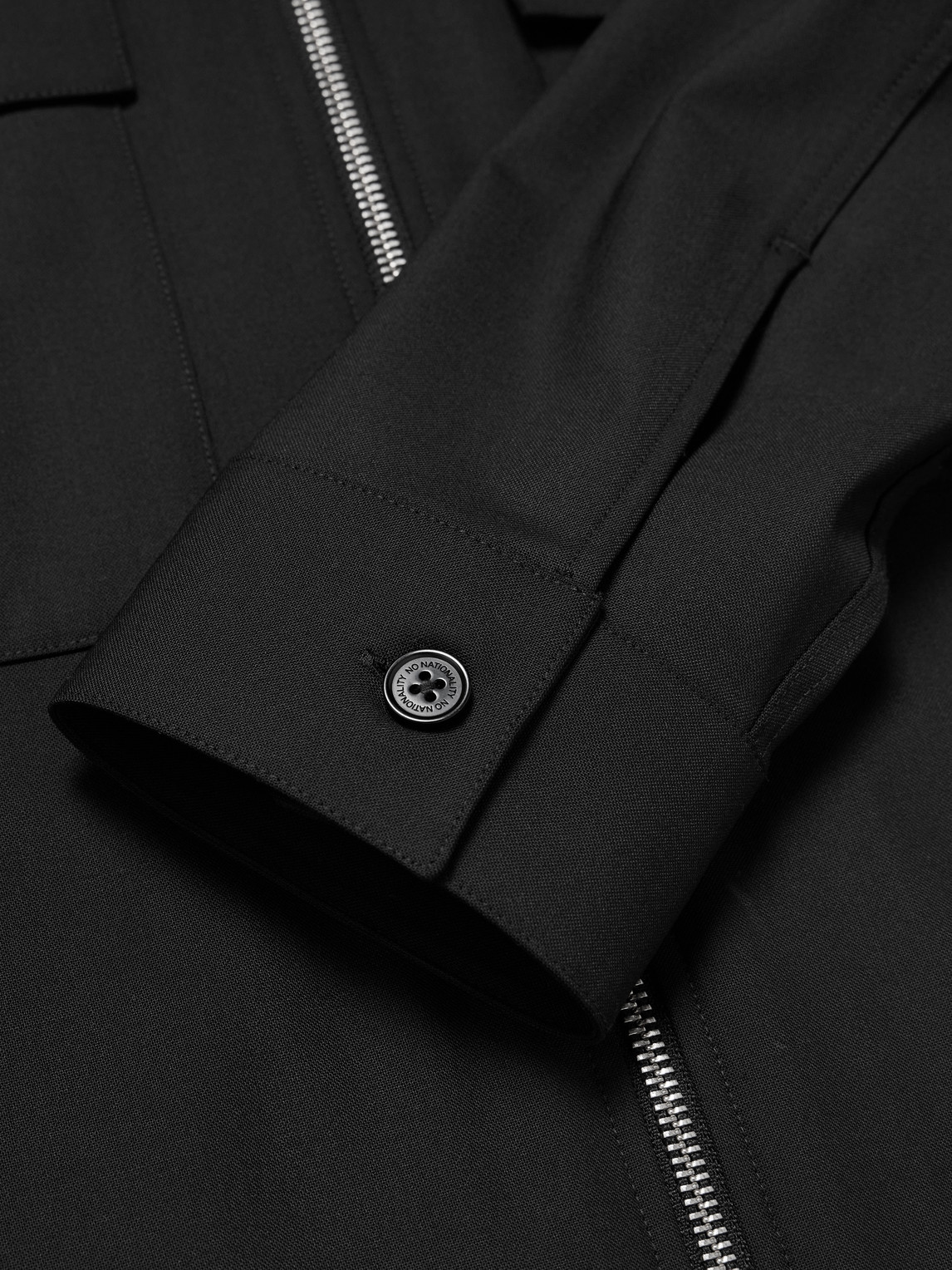 Nn07 Alban 1088 Recycled Grain De Poudre Overshirt In Black