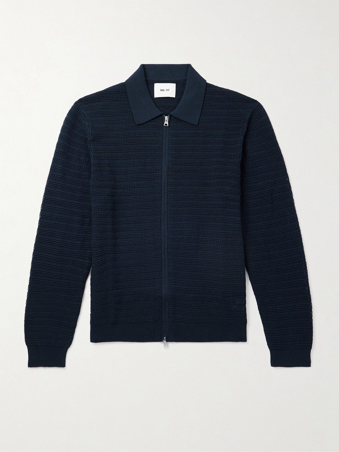 NN07 Gustav Open-Knit Organic Cotton Zip-Up Cardigan - Men