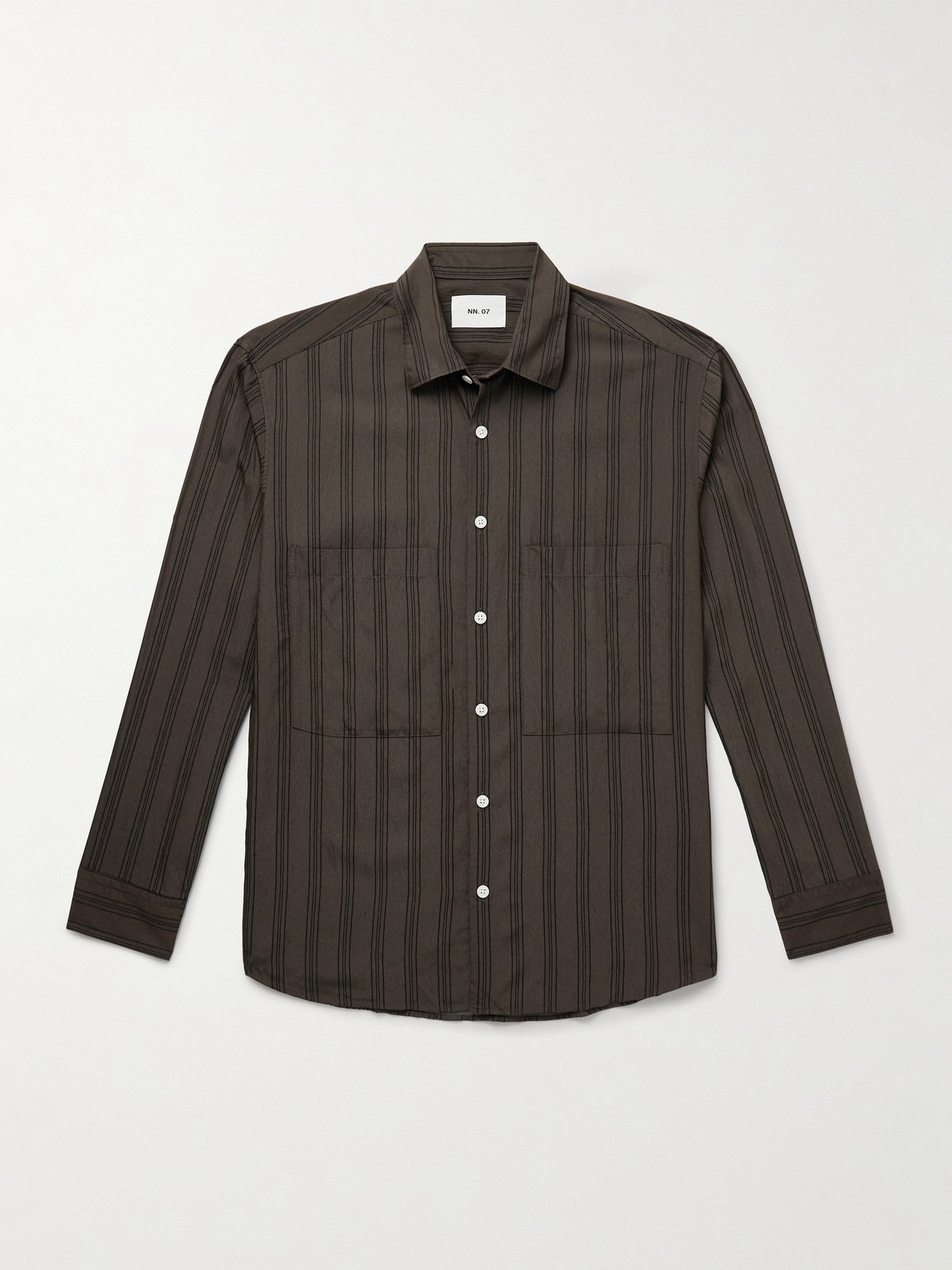 NN07 Freddy 50010 triped TENCEL™ Modal-Blend Twill hirt - Men