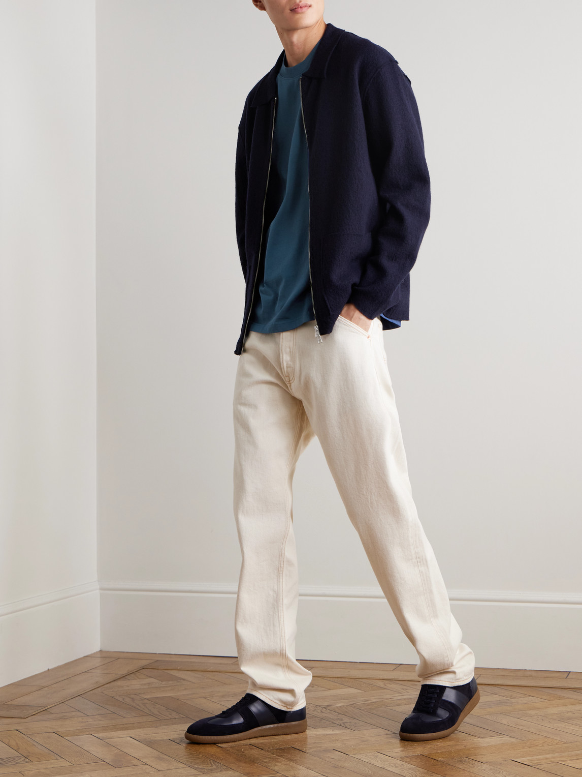 Nn07 Adam 3209 Logo-embroidered Pima Cotton-jersey T-shirt In Blue