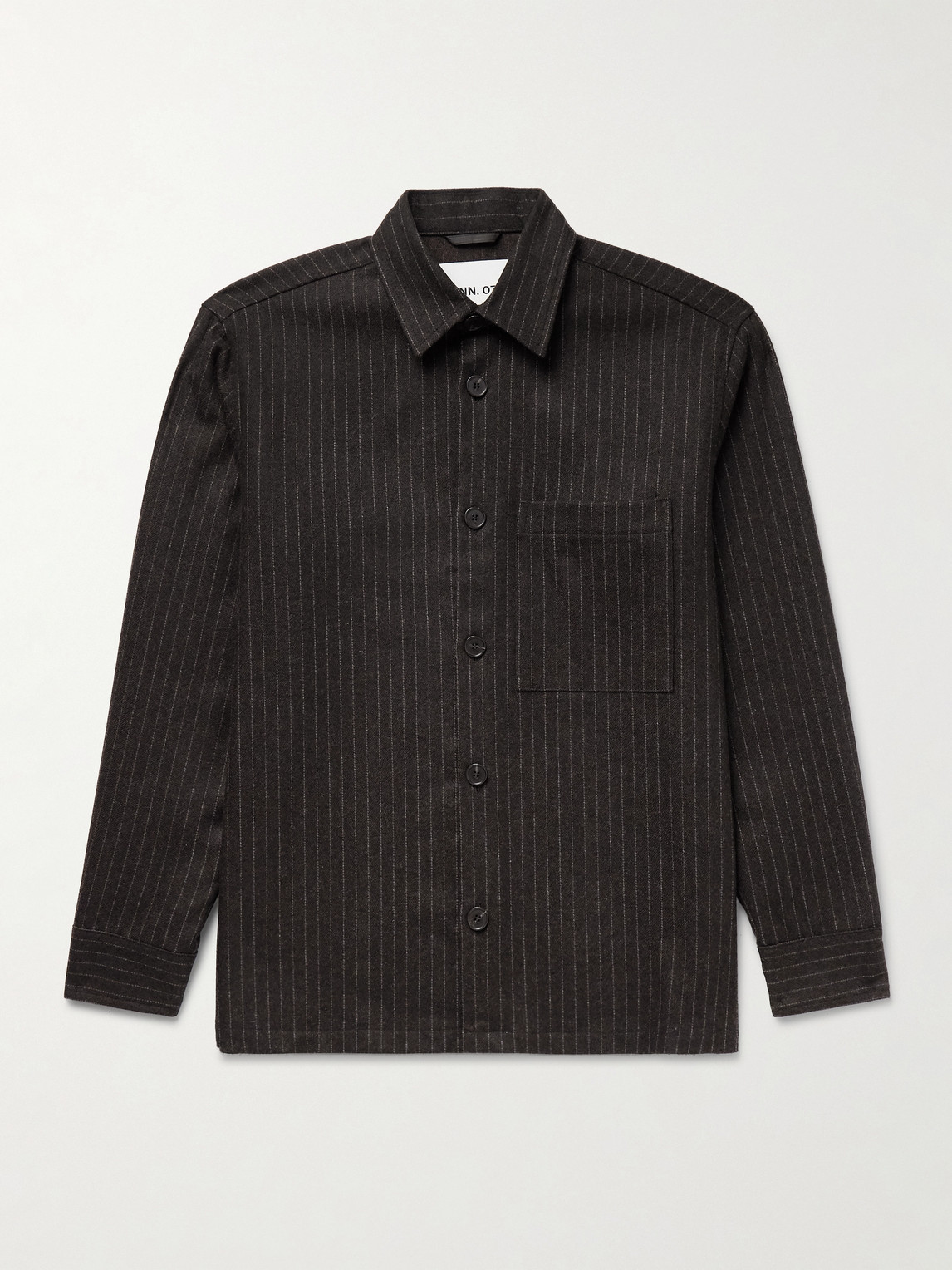 NN07 Freddy 1630 Pinstriped Recycled-Wool-Blend Overshirt - Men