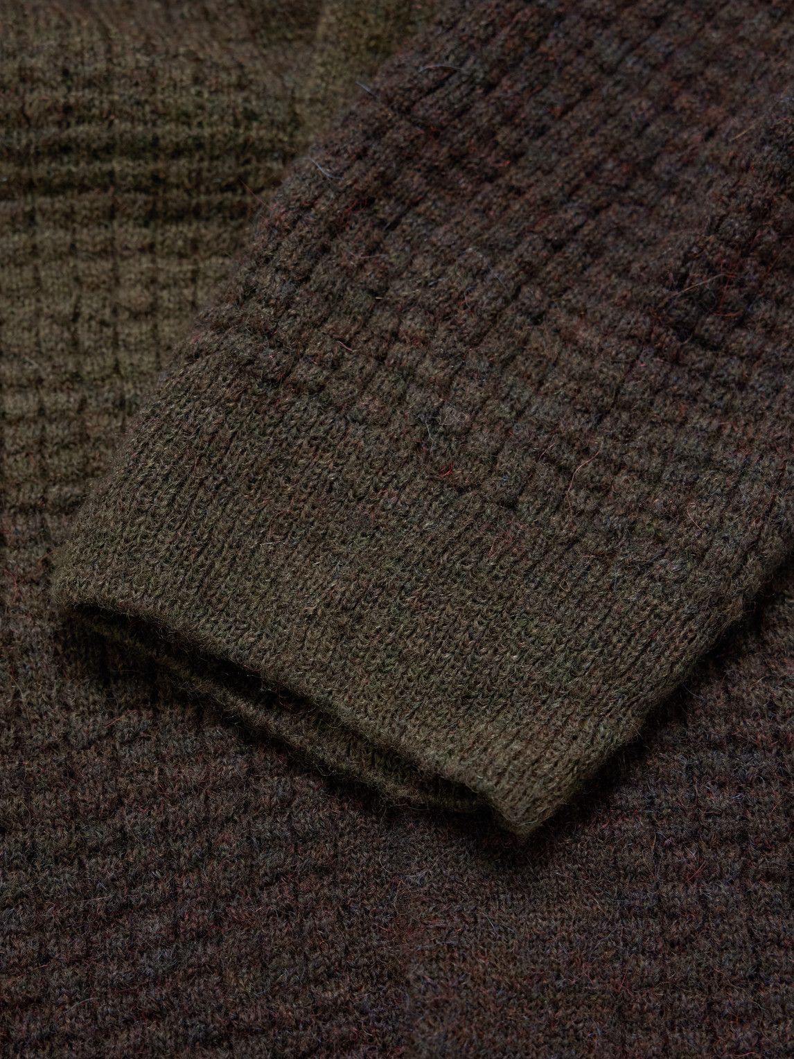 Nn07 Thor 60009 Dégradé Waffle-knit Cardigan In Green