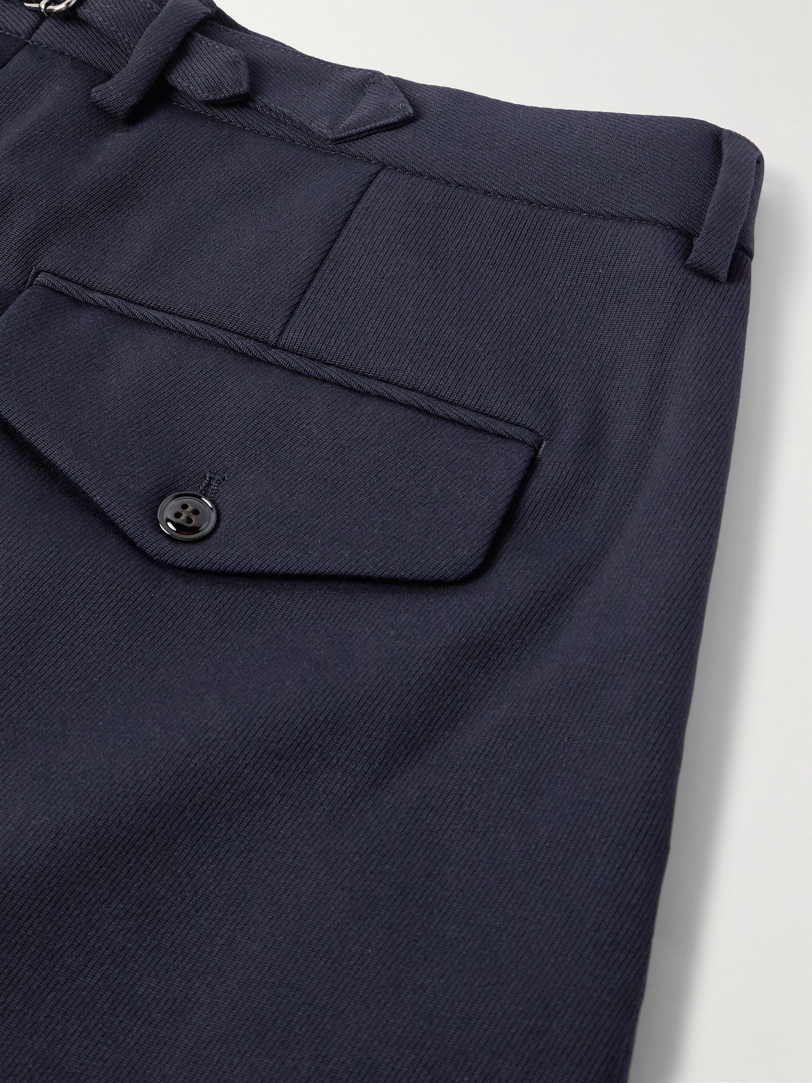 Nn07 Justin 10002 Straight-leg Pleated Wool-blend Twill Suit Trousers In Blue