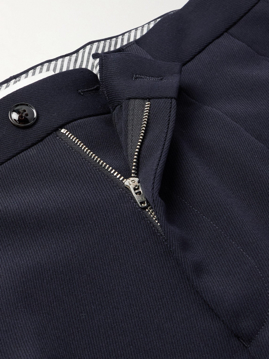 Nn07 Justin 10002 Straight-leg Pleated Wool-blend Twill Suit Trousers In Blue